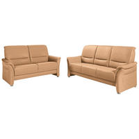 SITZGARNITUR Flachgewebe Gelb  - Gelb/Alufarben, Konventionell, Textil/Metall (198/172/96/93cm) - Beldomo Premium