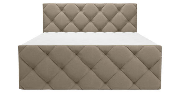 BOXBETT 180/200 cm  in Hellbraun  - Hellbraun/Schwarz, KONVENTIONELL, Kunststoff/Textil (180/200cm) - Carryhome