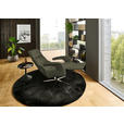 RELAXSESSEL in Leder Graugrün  - Edelstahlfarben/Graugrün, Design, Leder/Metall (76/119/86cm) - Dieter Knoll
