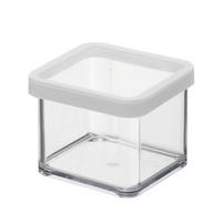 VORRATSDOSE 0,5 l  - Klar/Weiss, Basics, Kunststoff (10/10/7,2cm) - Rotho