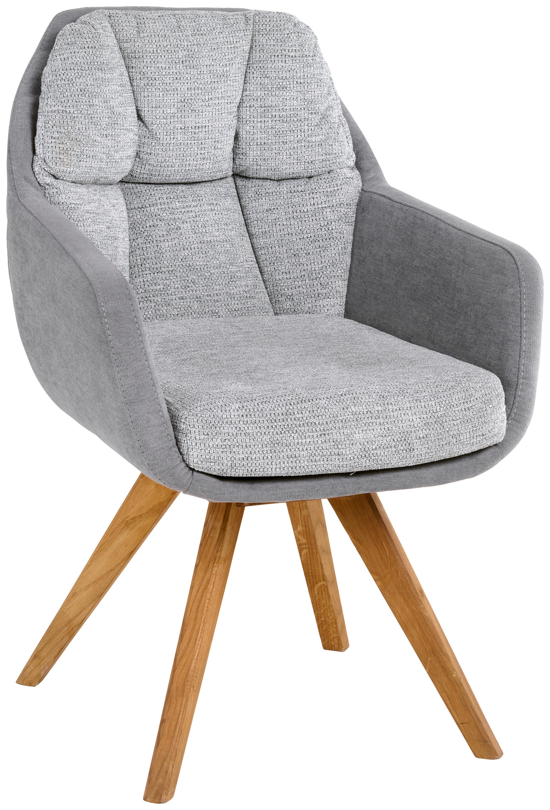 ARMLEHNSTUHL  in Flachgewebe  - Wildeiche/Anthrazit, Design, Holz/Textil (65/85/68cm) - Linea Natura