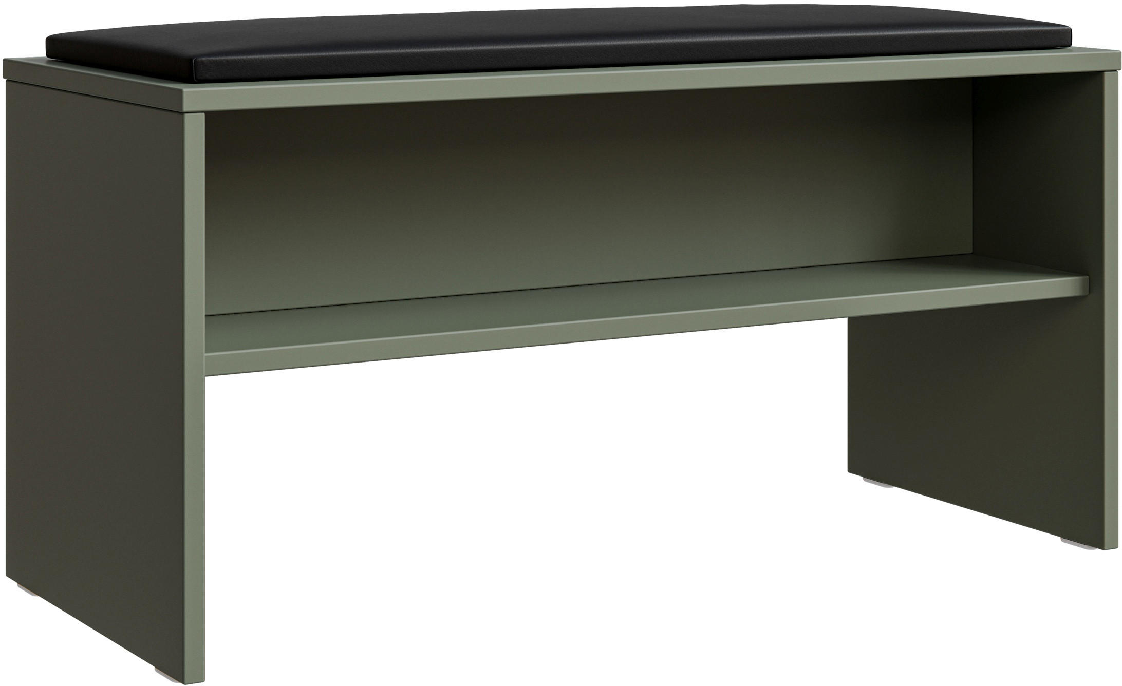 SITZBANK 90/48/40 cm Schwarz, Salbeigrün  - Salbeigrün/Schwarz, Basics, Textil (90/48/40cm) - Sadena