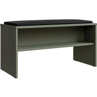 SITZBANK 90/48/40 cm Schwarz, Salbeigrün  - Salbeigrün/Schwarz, Basics, Textil (90/48/40cm) - Sadena