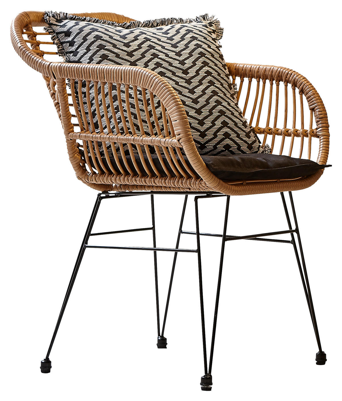 GARTENSESSEL Stahl Naturfarben, Dunkelgrau  - Dunkelgrau/Anthrazit, KONVENTIONELL, Kunststoff/Textil (56/81/60cm) - Ambia Garden