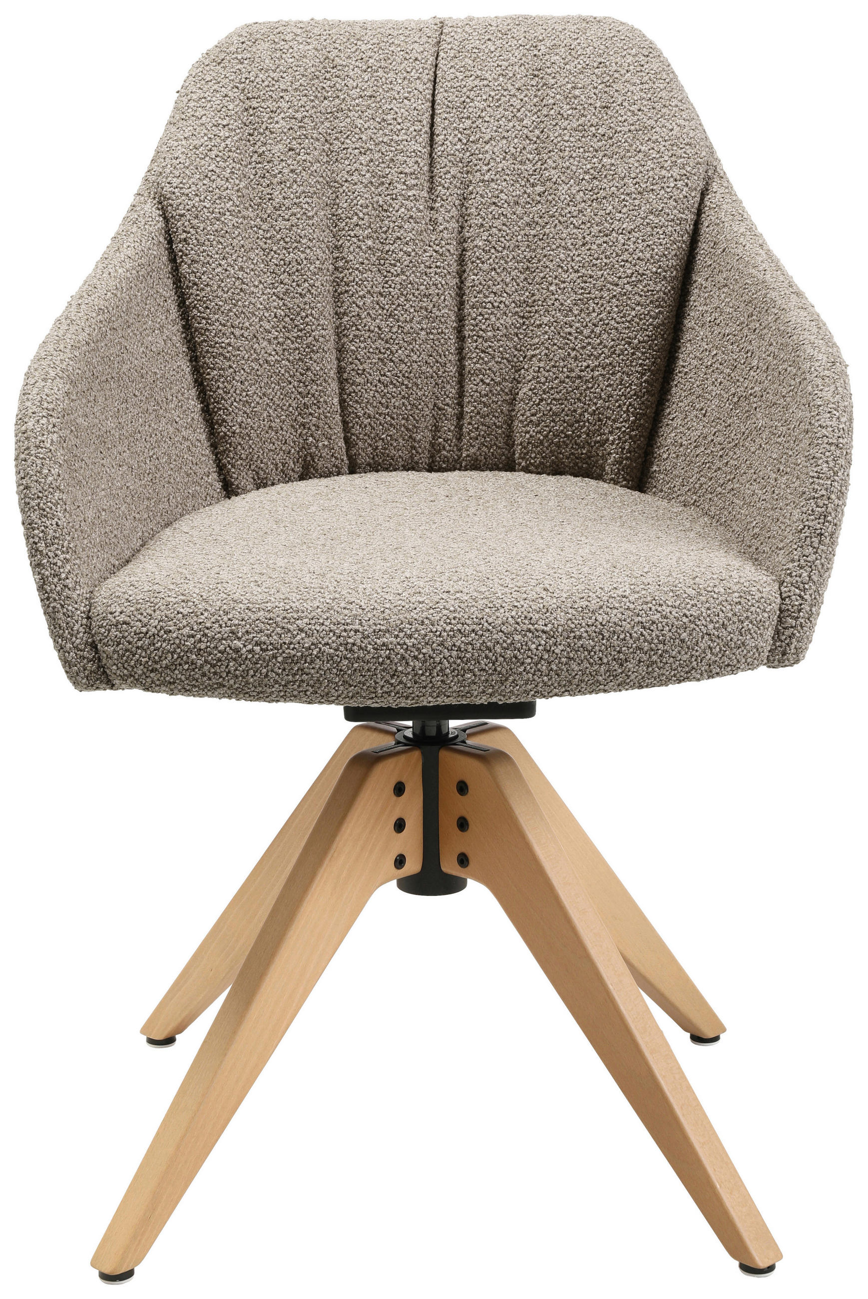ARMLEHNSTUHL in Flachgewebe - Eichefarben/Naturfarben, Design, Holz/Textil (58/82,5-85,2/60cm) - Johann Jakob