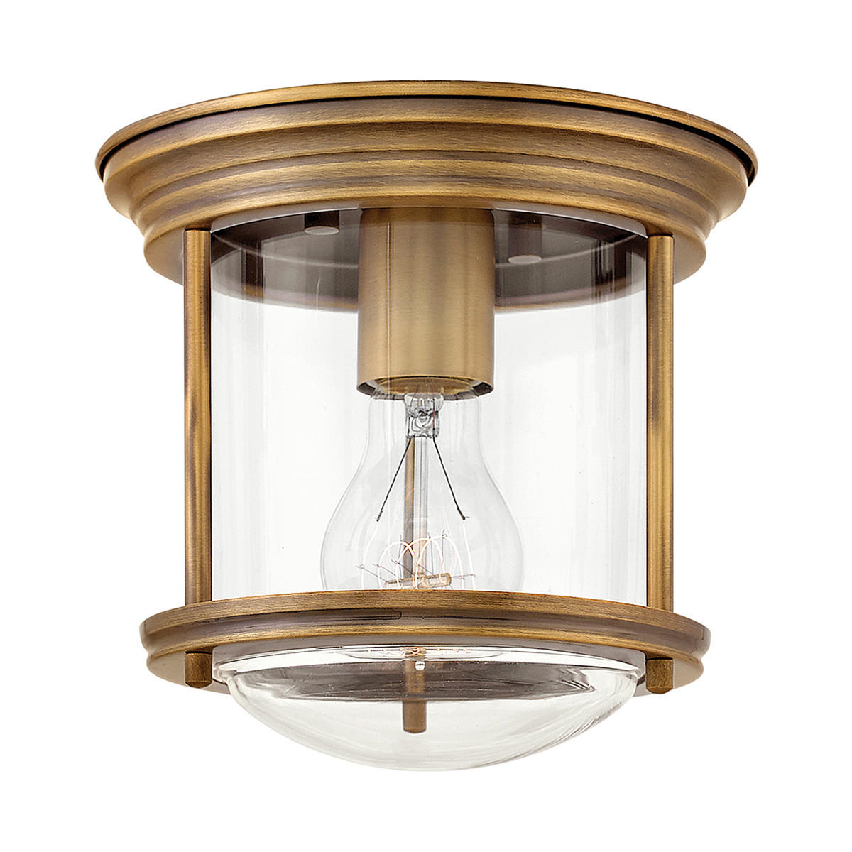 DECKENLEUCHTE Hadrian 19.6/18.5 cm   - Bronzefarben, KONVENTIONELL, Glas/Metall (19.6/18.5cm) - Elstead Lighting