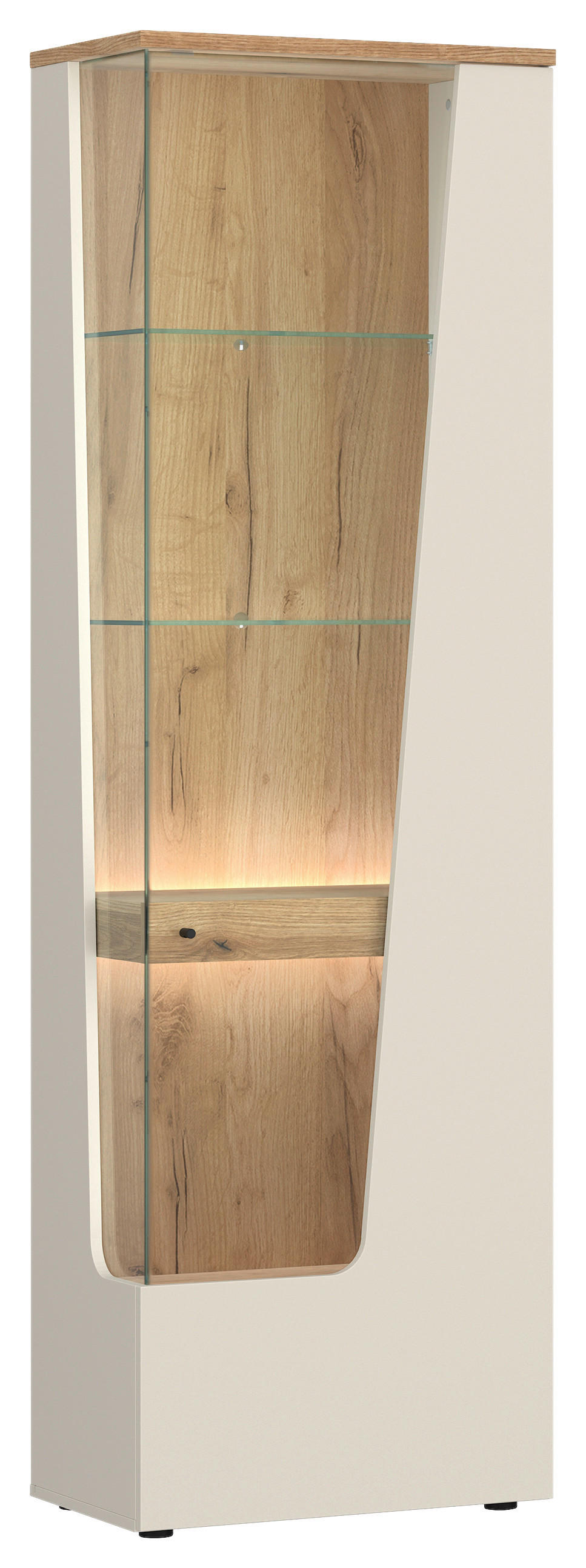 Vitrine Cut Out B: 60 Cm Kaschmir/eichefarben