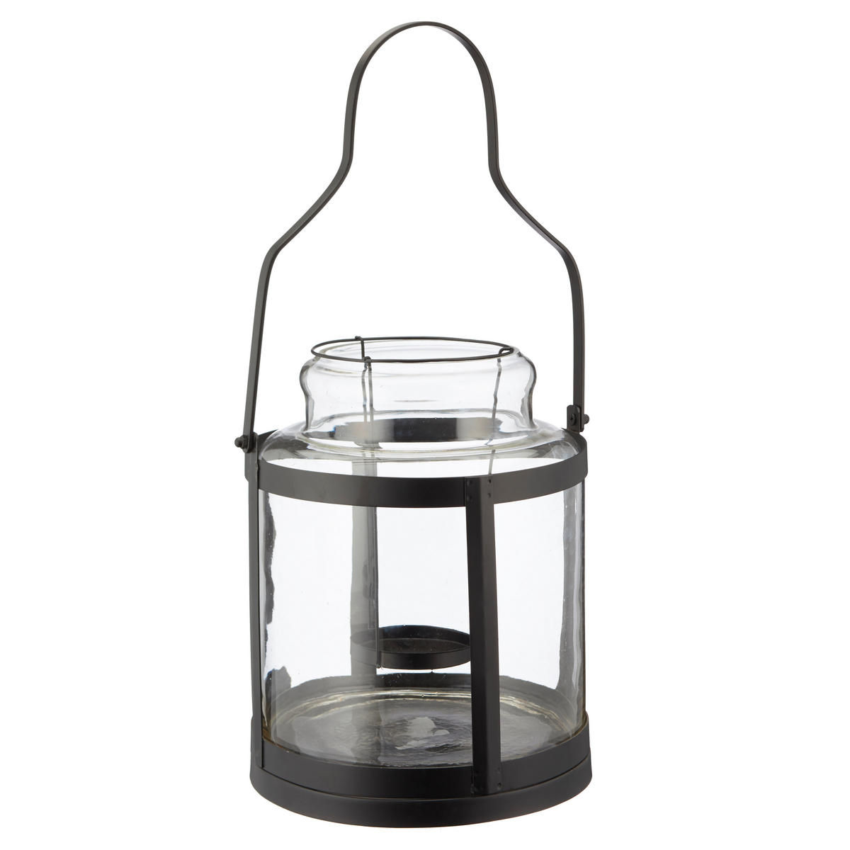 WINDLICHT - Schwarz, Basics, Glas/Metall (22/30/22cm)