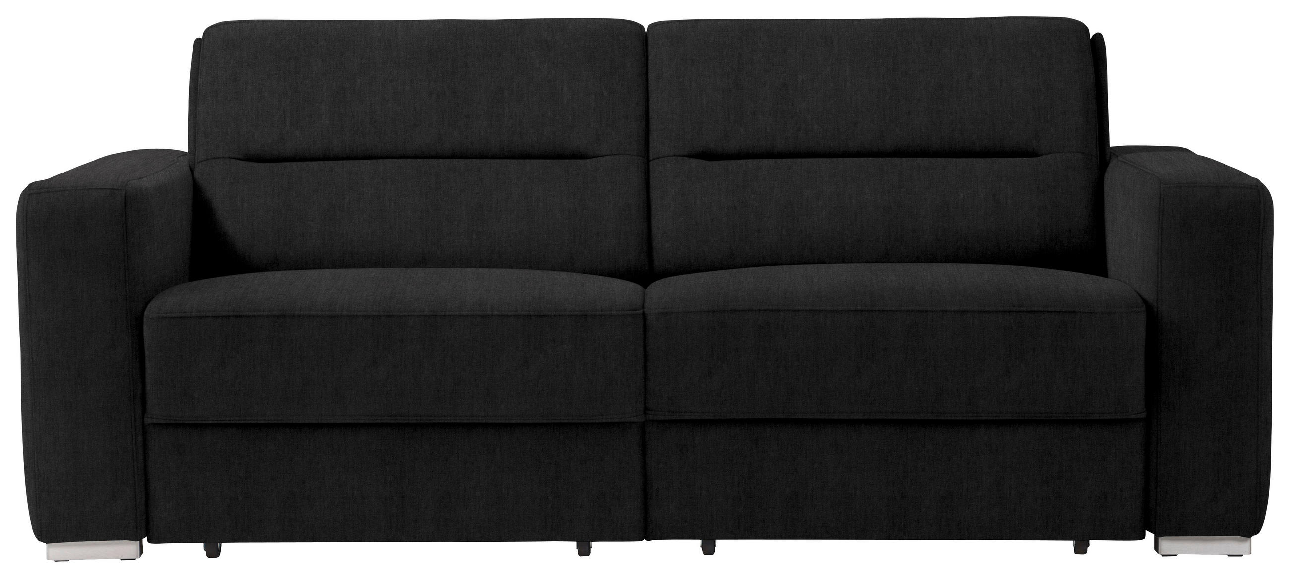 SCHLAFSOFA Textil Dunkelgrau  - Dunkelgrau, Konventionell, Textil/Metall (202/86/92cm) - Sedda