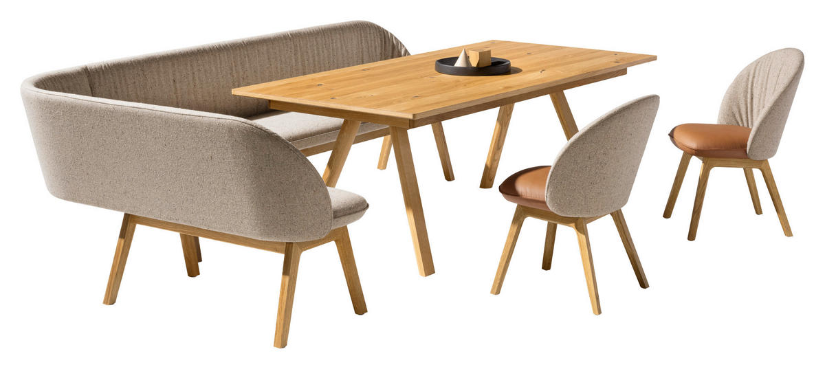 ESSTISCH in Holz 200(300)/90/75 cm  - Wildeiche, Design, Holz (200(300)/90/75cm) - Team 7