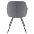STUHL - Grau, Design, Textil/Metall (57/84,5/61cm) - Carryhome