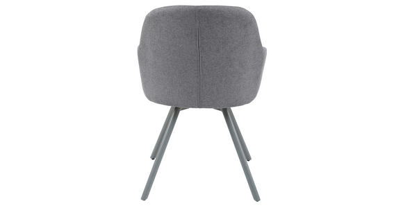 STUHL - Grau, Design, Textil/Metall (57/84,5/61cm) - Carryhome