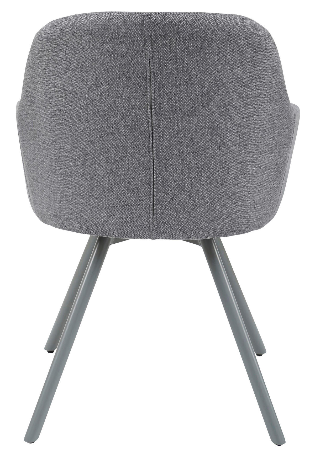 STOL, kovina, tekstil siva  - siva, Design, kovina/tekstil (57/84,5/61cm) - Carryhome