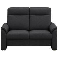 2-SITZER-SOFA Flachgewebe Schwarz  - Alufarben/Schwarz, Konventionell, Textil/Metall (156/107/95cm) - Beldomo Comfort