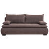 SCHLAFSOFA in Webstoff, Plüsch Braun  - Schwarz/Braun, Konventionell, Textil (203/72-96/98cm) - Novel
