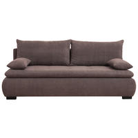 SOFA LEŽAJ braon  - braon/crna, Konvencionalno, tekstil (203/72-96/98cm) - Novel