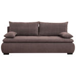 SCHLAFSOFA Diana in Webstoff, Plüsch Braun  - Schwarz/Braun, KONVENTIONELL, Textil (203/72-96/98cm) - Novel
