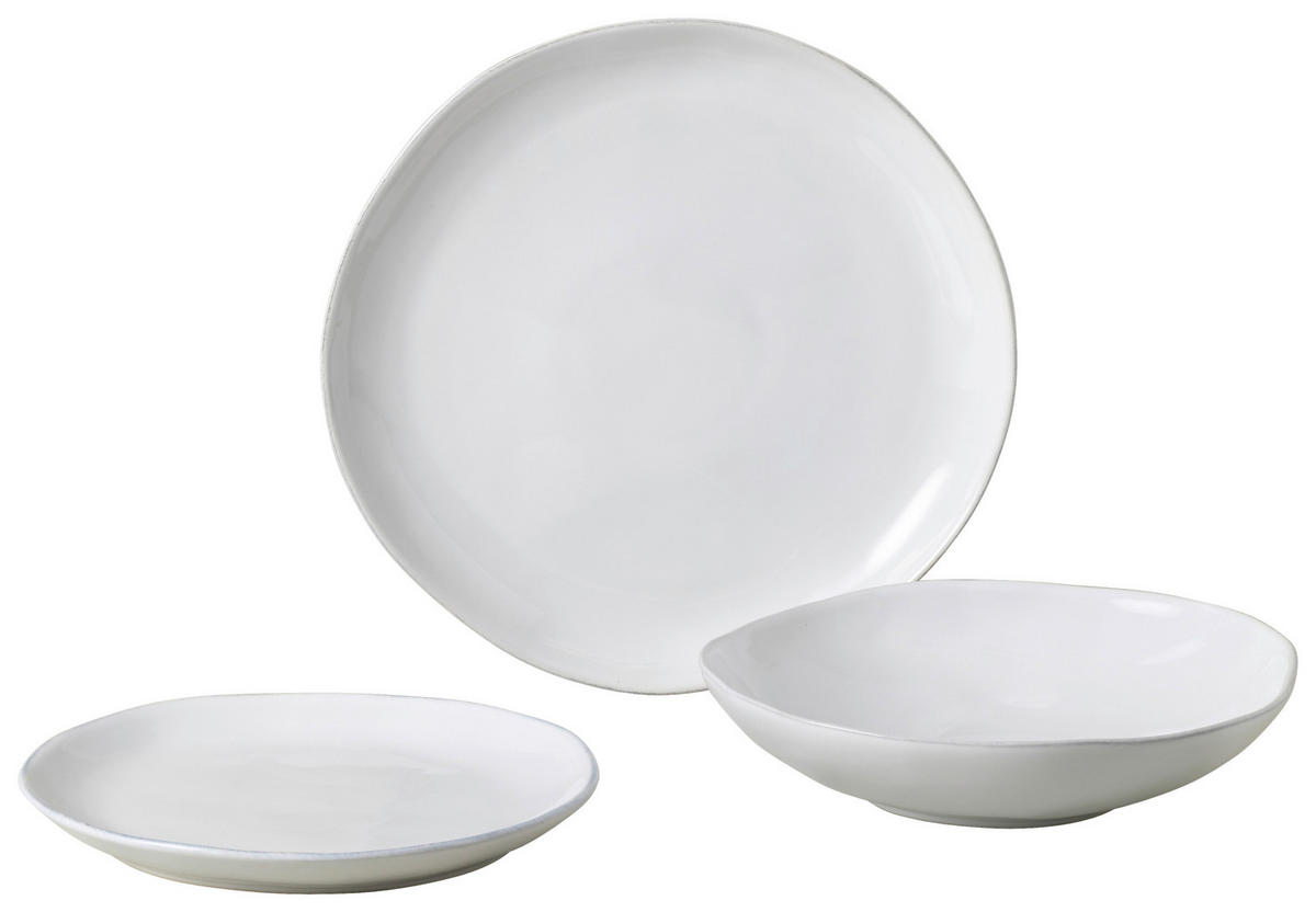 KOMBISERVICE Weiß LIVIA 3-teilig 1 Personen  - Weiß, Basics, Keramik - Costa Nova