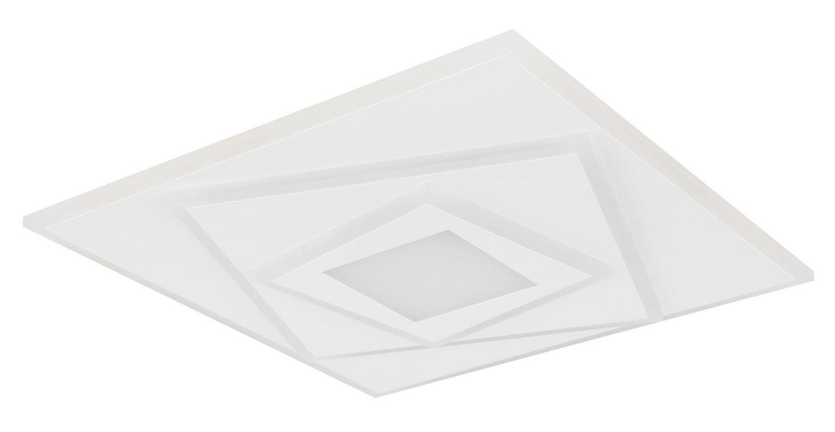 LED-DECKENLEUCHTE 24 W    40/40/5,4 cm  - Weiss/Opal, Design, Kunststoff/Metall (40/40/5,4cm) - Globo