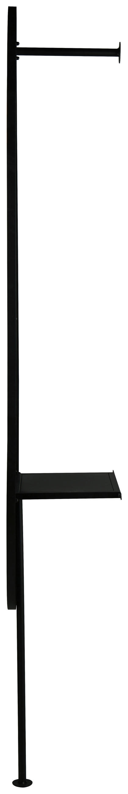 WANDGARDEROBE  in Schwarz  - Schwarz, MODERN, Glas/Metall (50/190/25cm)