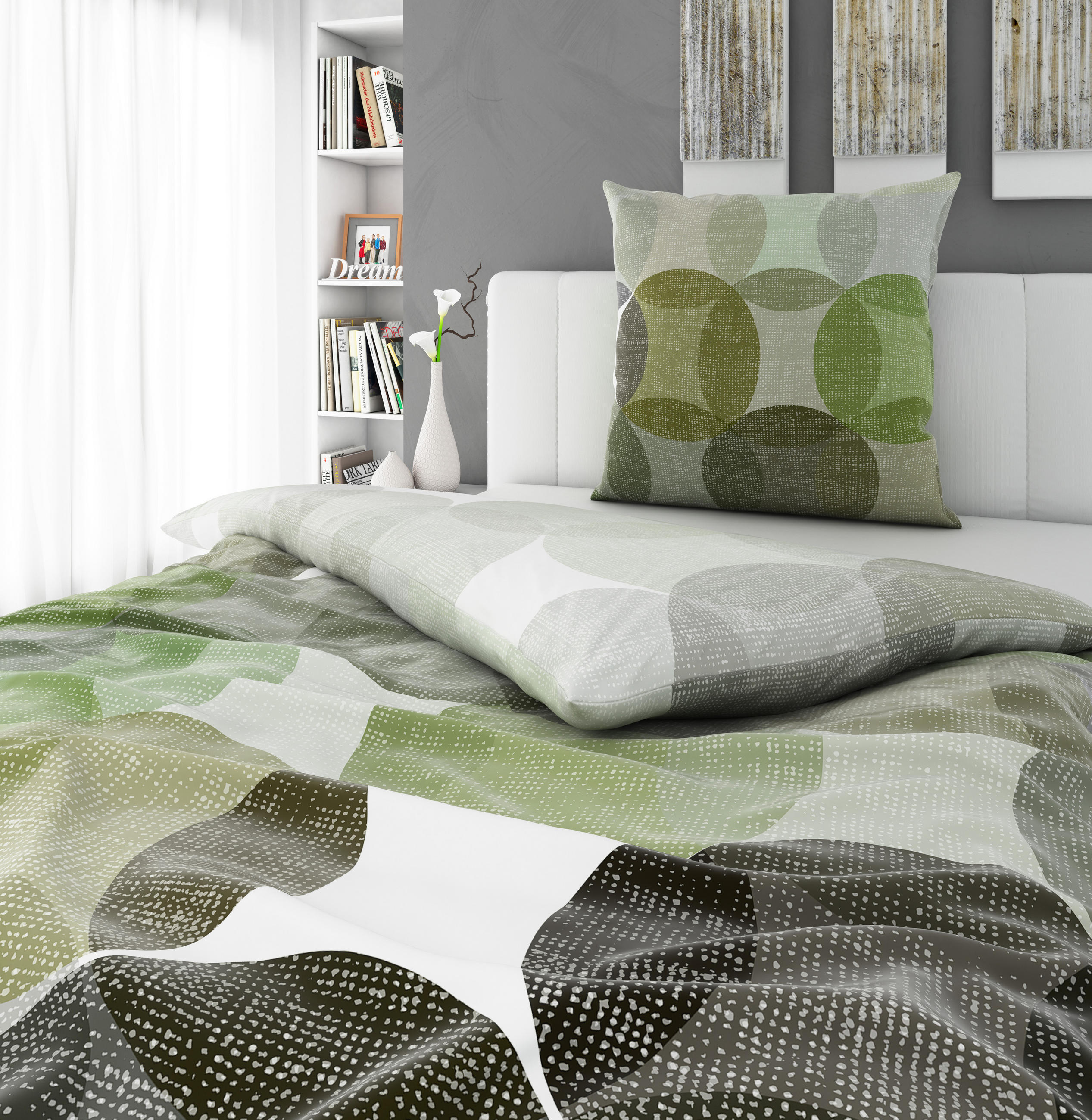 BETTWÄSCHE Neuvac Satin 135/200 cm  - Grün, Design, Textil (135/200cm) - Novel