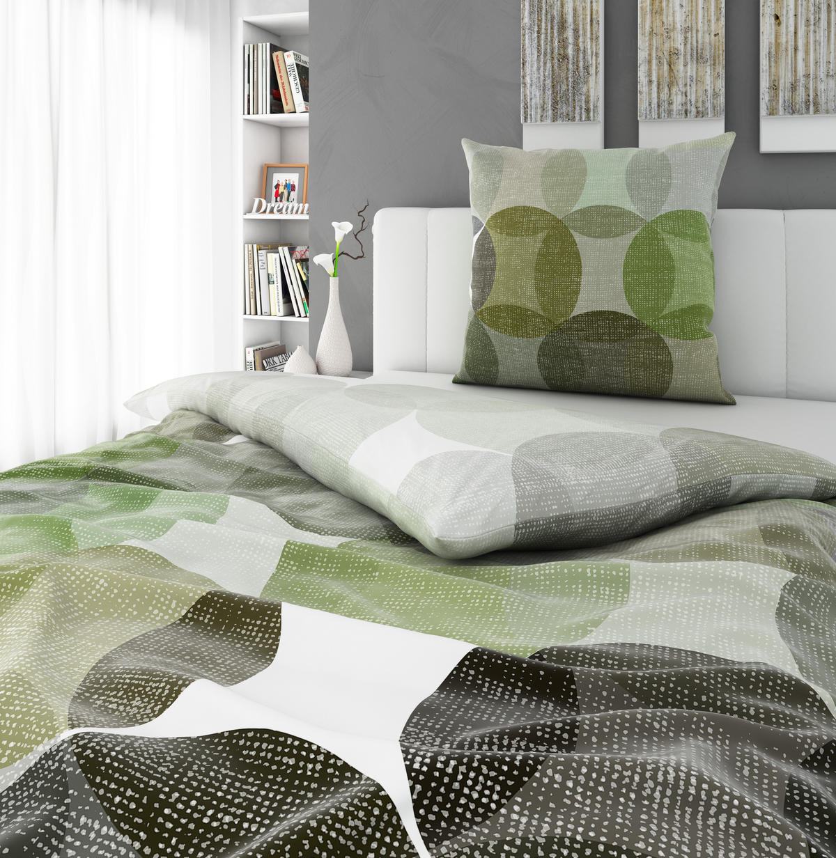 BETTWÄSCHE Neuvac Satin 135/200 cm  - Grün, Design, Textil (135/200cm) - Novel