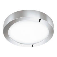 LED-DECKENLEUCHTE Fueva Connect  Smart 30/4 cm   - Silberfarben/Weiß, Design, Kunststoff/Metall (30/4cm) - Eglo