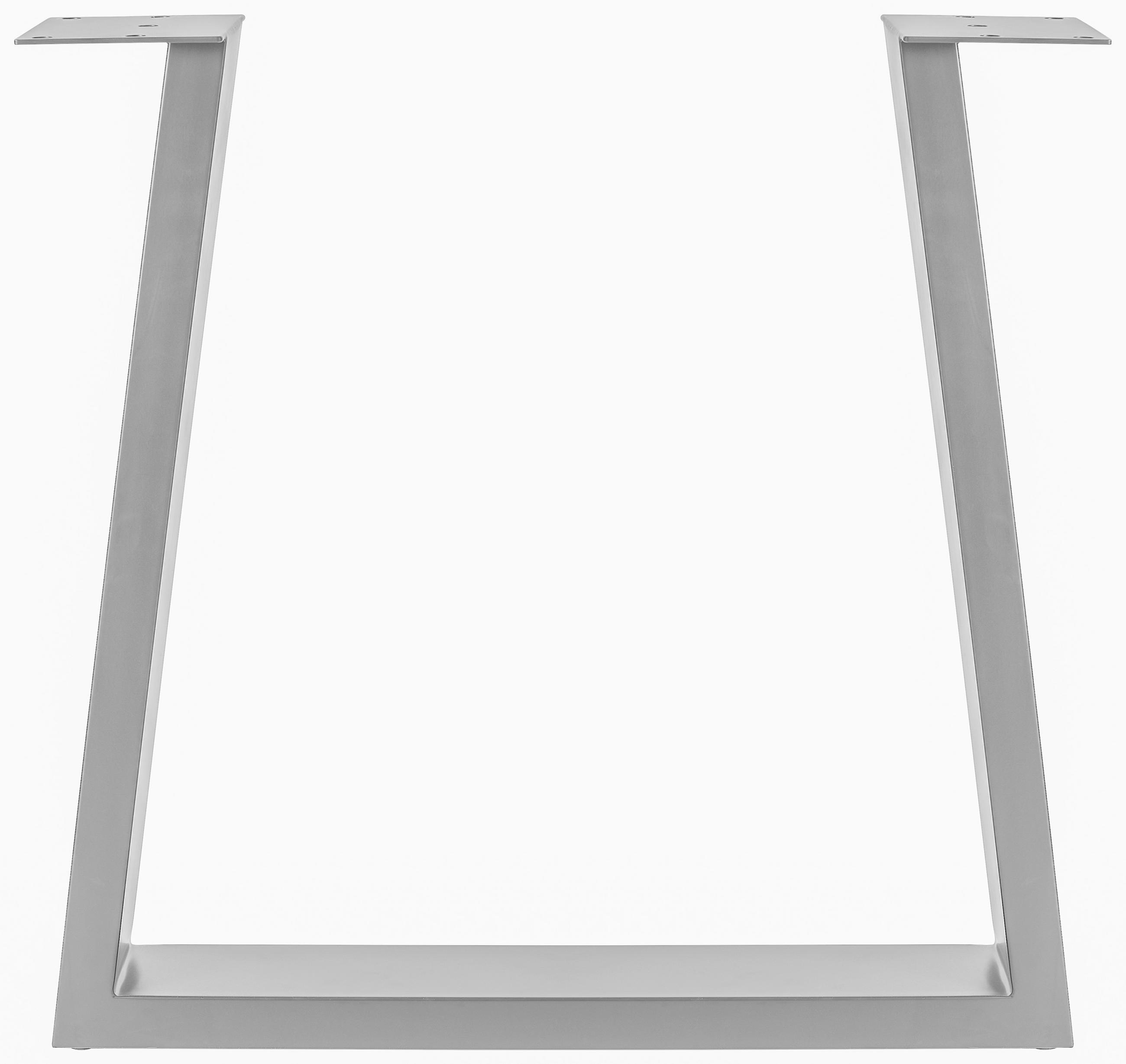 TISCHGESTELL Edelstahlfarben  - Edelstahlfarben, Design, Metall (73/17/74cm) - Waldwelt