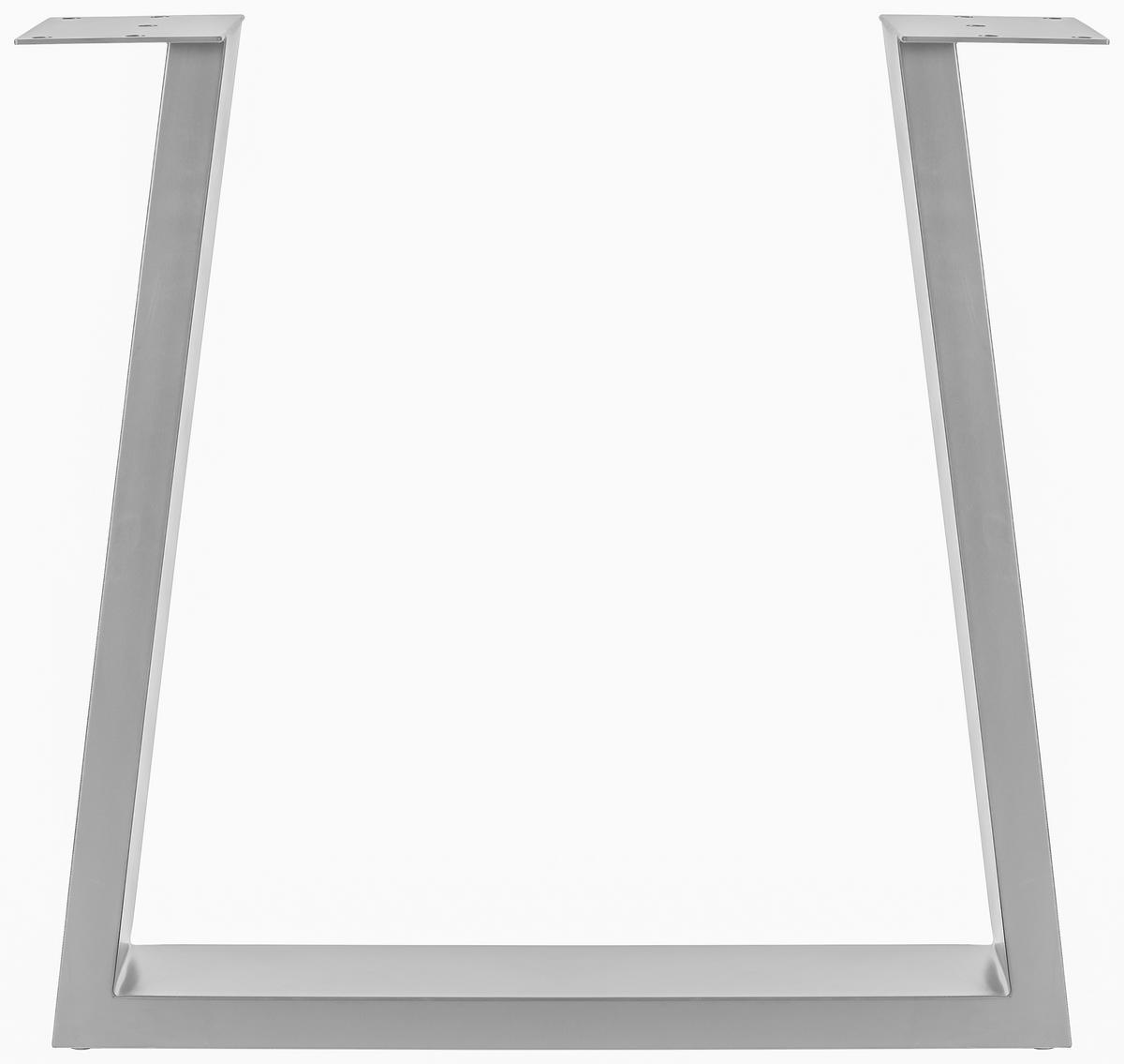 TISCHGESTELL Edelstahlfarben  - Edelstahlfarben, Design, Metall (73/17/74cm) - Waldwelt