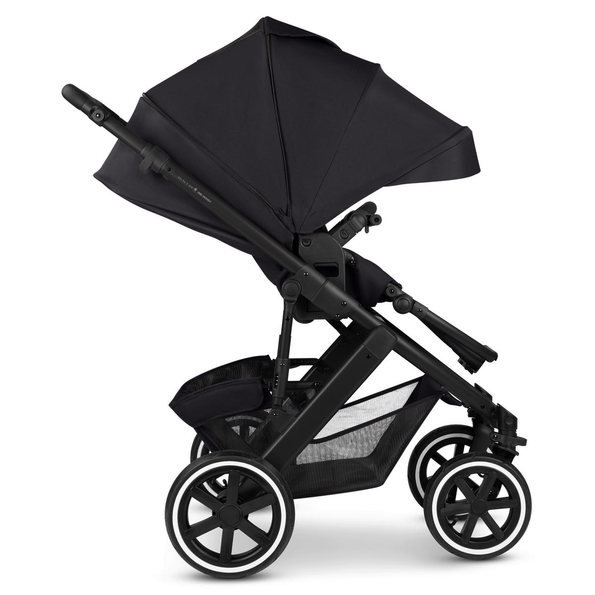 KINDERWAGENSET Salsa 5 Air 3in1 Set Calla  - Schwarz, Basics, Textil/Metall (63/118/95.5cm) - ABC Design