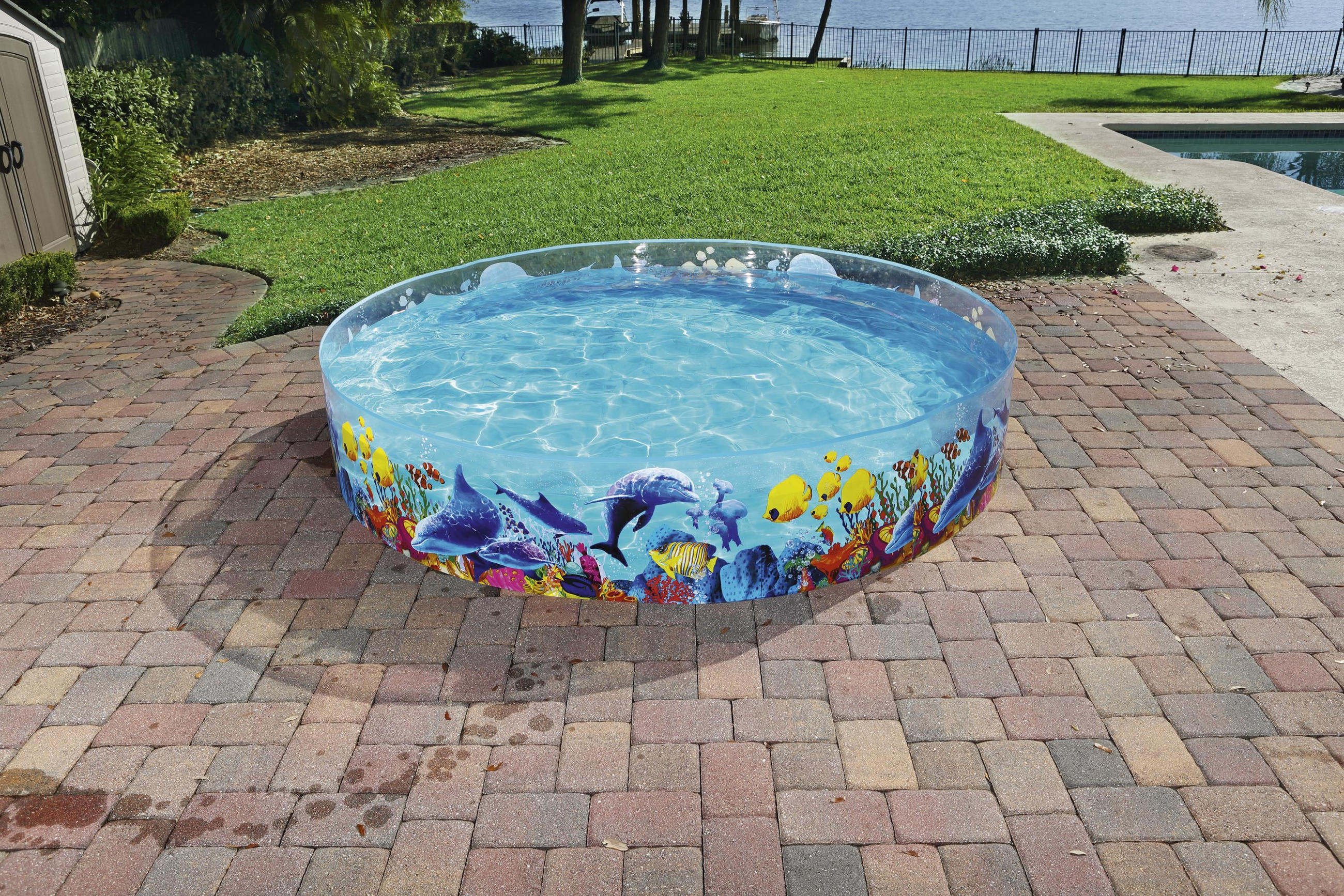 KINDERSCHWIMMBECKEN 244/46 cm  - Blau, Trend, Kunststoff (244/46cm) - Bestway