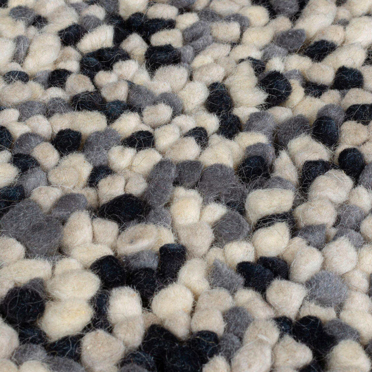 HANDWEBTEPPICH 160/230 cm UDON WOOL Schwarz, Weiß  - Schwarz/Weiß, KONVENTIONELL, Textil (160/230cm)