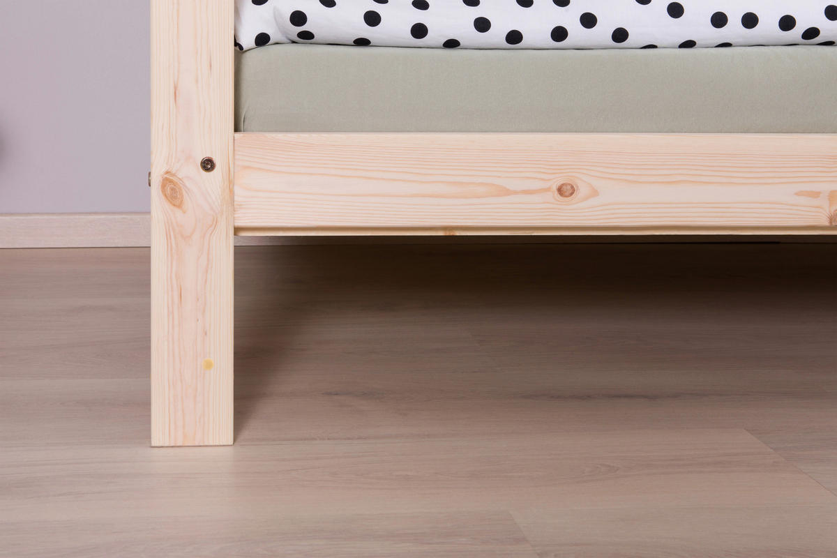 BODENBETT 90/200 cm Naturfarben  - Naturfarben, Modern, Holz/Textil (90/200cm) - MID.YOU