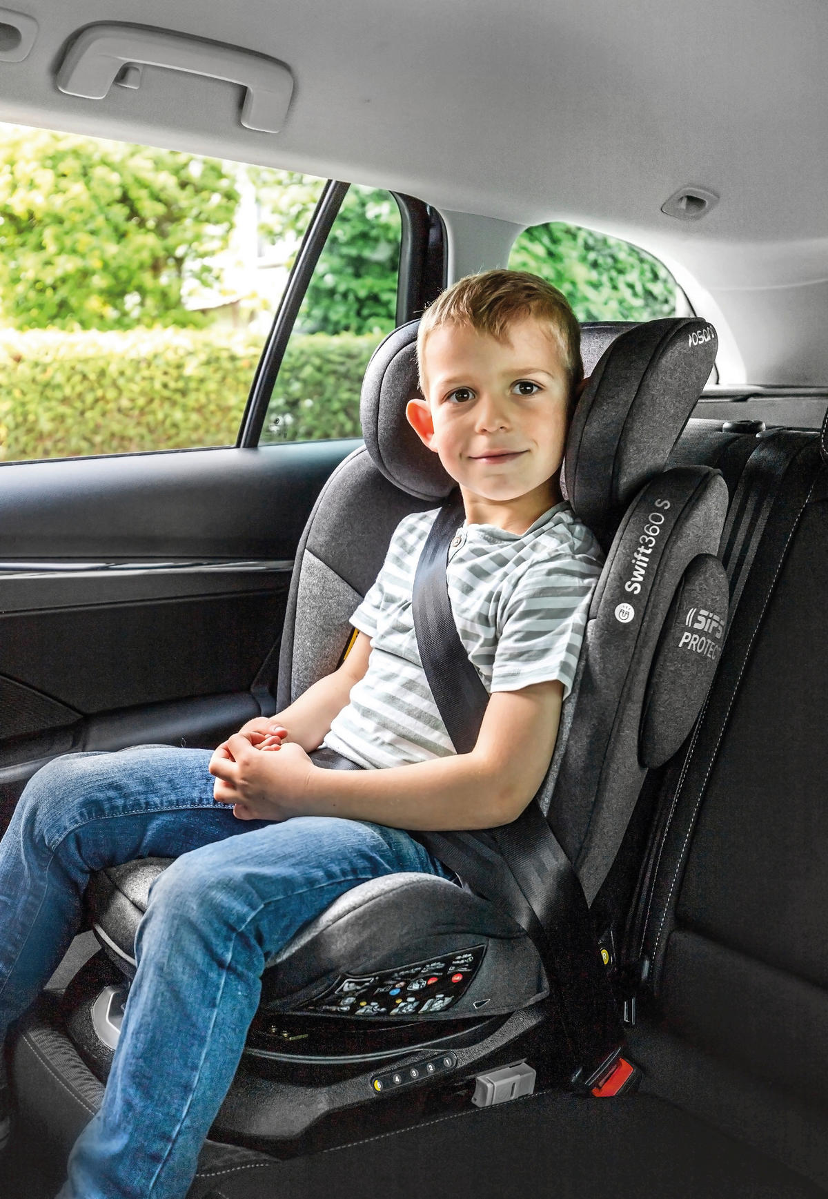 REBOARDER-KINDERSITZ SWIFT360S ECE R 129 i-SIZE  - Schwarz, Basics, Kunststoff/Textil (44/60/50cm) - Osann