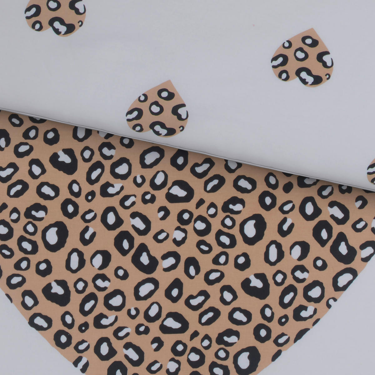 WENDEBETTWÄSCHE Webstoff 100/135 cm  - Braun/Weiß, Trend, Textil (100/135cm) - Patinio