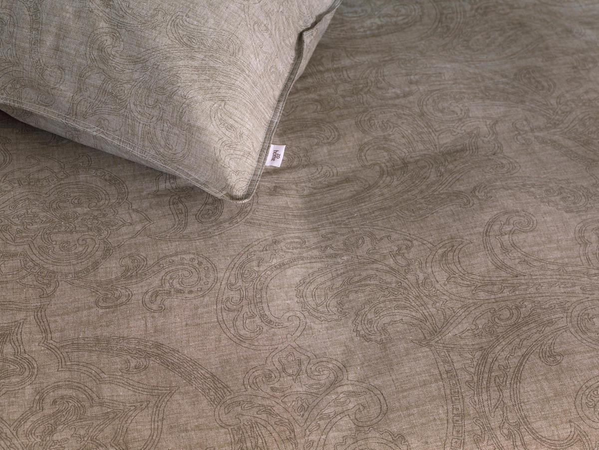 BETTWÄSCHE 2-teilig Paisley-di-Lino Renforcé 135/200 cm  - Taupe, Basics, Textil (135/200cm)