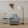 SESSEL in Grau  - Buchefarben/Grau, Design, Holz/Textil (93/89/82cm) - MID.YOU