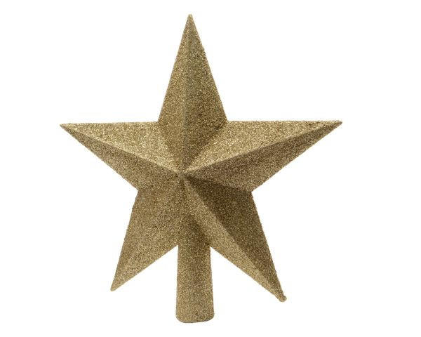 ŠPIČKA NA VÁNOČNÍ STROMEČEK - barvy zlata, Basics, plast (19cm)