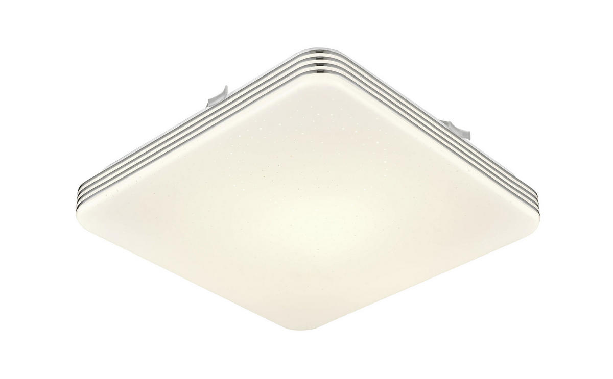 STROPNÍ LED SVÍTIDLO, 27/27/7 cm - bílá/barvy chromu, Lifestyle, kov/plast (27/27/7cm) - Boxxx