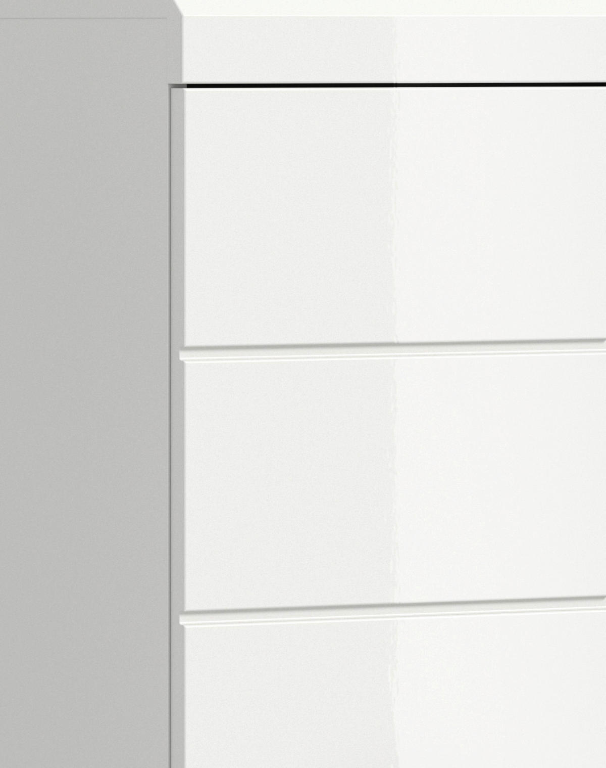 BADEZIMMER 3-teilig  in 97 cm  - Weiß Hochglanz/Silberfarben, MODERN, Glas/Holzwerkstoff (97cm) - MID.YOU