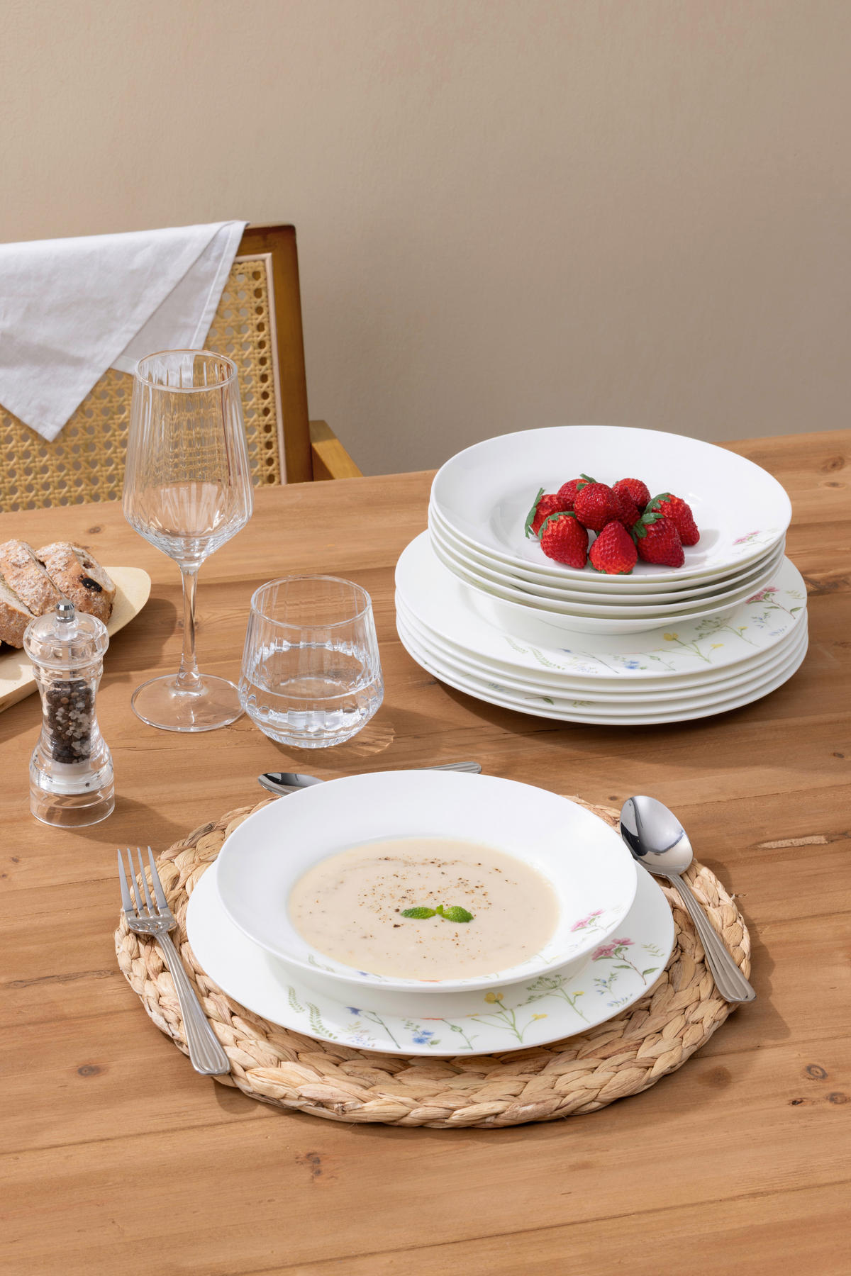 TAFELSERVICE Wildflower 12-teilig  - Multicolor, Lifestyle, Keramik - Novel