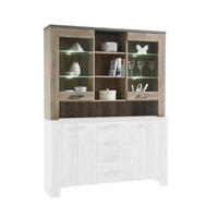 KOMMODENAUFSATZ  in 148/107/38 cm  - Eichefarben/Anthrazit, Basics, Glas/Holzwerkstoff (148/107/38cm) - MID.YOU