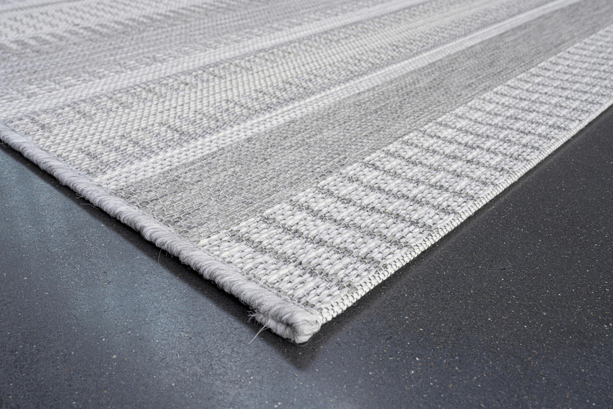 OUTDOORTEPPICH  für Terrasse und Balkon 80/150 cm Grau  - Grau, Design, Textil (80/150cm) - Novel