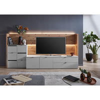 WOHNWAND  in Hellgrau, Eiche Artisan 293/138/50 cm  - Anthrazit/Hellgrau, Design, Holzwerkstoff/Kunststoff (293/138/50cm) - Stylife