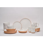 KOMBISERVICE Terra Nova 20-teilig  - Braun/Weiß, Trend, Keramik - Novel