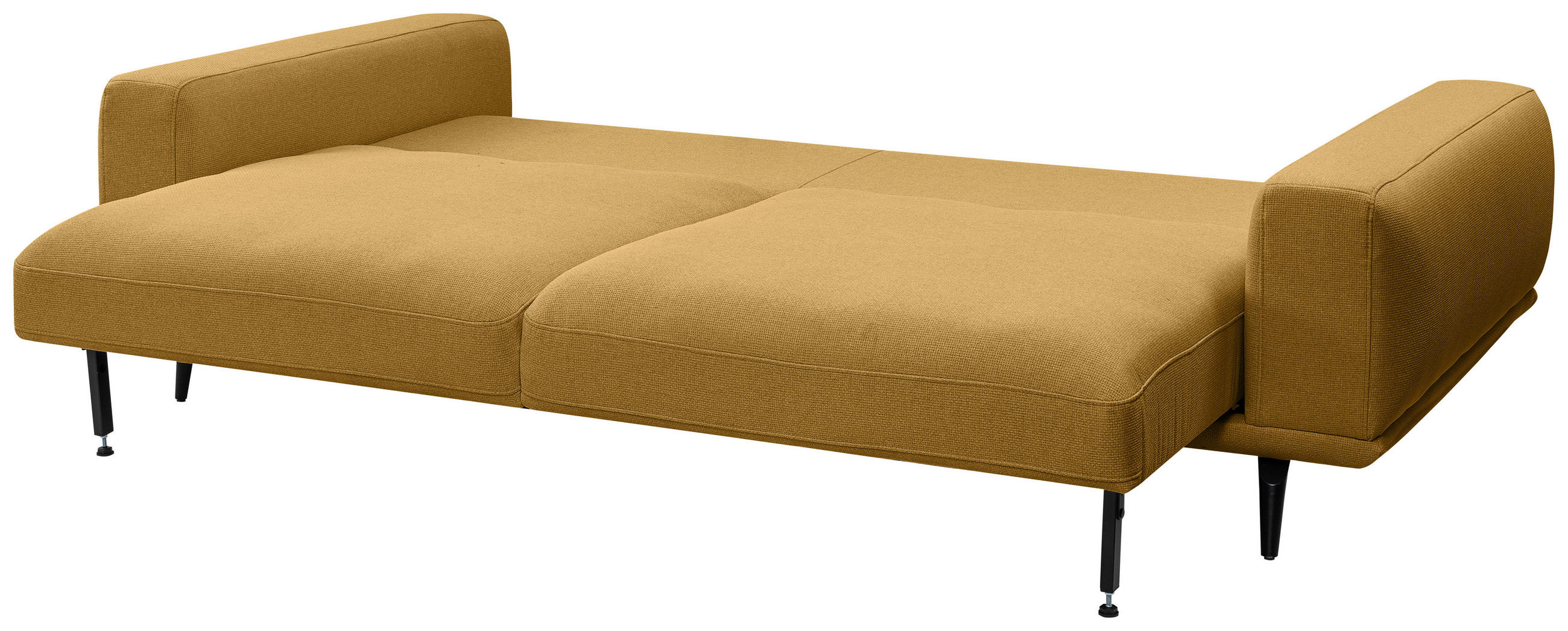 3-SITZER-SOFA Webstoff Gelb  - Gelb/Schwarz, MODERN, Textil/Metall (242/89/115cm) - MID.YOU