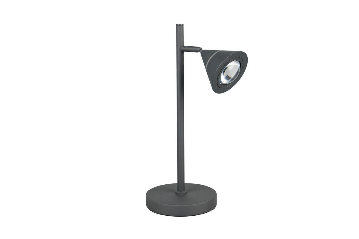 STOLNÁ LED LAMPA, senzorový stmievač, 22,7/40 cm  - čierna, Basics, kov (22,7/40cm)