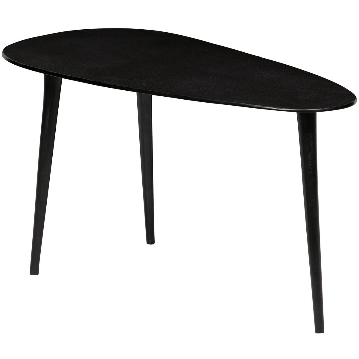 BEISTELLTISCHSET organisch Schwarz  - Schwarz, Design, Metall - Livetastic