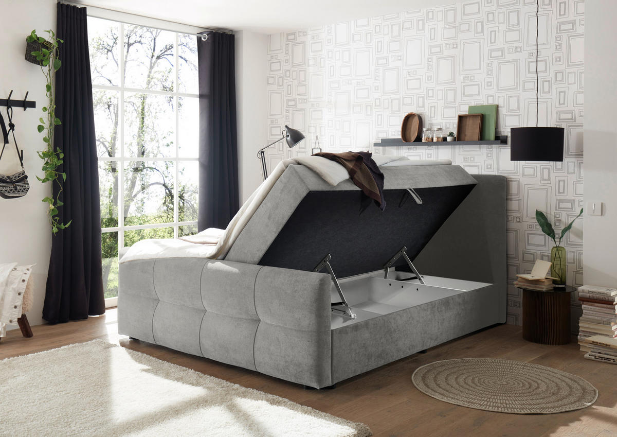 BOXSÄNG 180/200 cm  i lerfärgad  - lerfärgad, Modern, trämaterial/textil (180/200cm) - MID.YOU