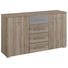 SIDEBOARD Struktur, Wasserlack Eichefarben, Fango - Fango/Eichefarben, Design, Holzwerkstoff/Kunststoff (140/81/42cm) - Carryhome
